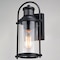 Vaxcel Winfield 5.75-in. 1 Light Black Motion Sensor Dusk to Dawn Outdoor Wall Lantern Clear Glass T0737 - alternate 8